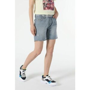 Pantaloni scurti de denim cu detalii deteriorate imagine