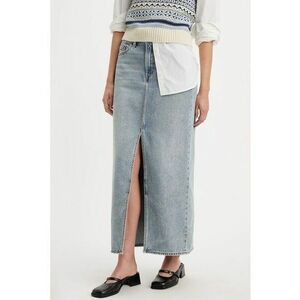 Fusta din denim cu slit frontal imagine