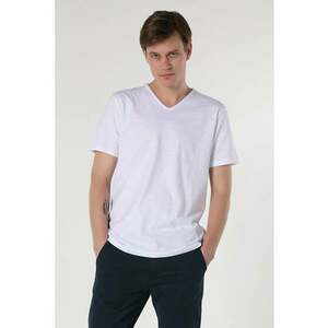 Tricou Cu Maneca Scurta De Barbati Alb Regular Fit3 imagine