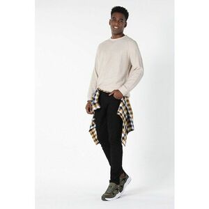 Bluza sport cu decolteu la baza gatului si aspect striat - 654844 imagine
