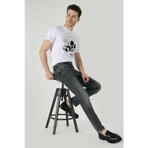 Pantaloni De Barbati Negru Straight Fit KARL imagine