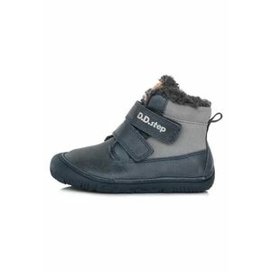 Ghetute Barefoot din piele - baietei - imblanite - W073-29 - 20 - Bleumarin imagine