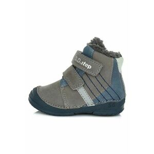 Ghetute din piele baietei - imblanite - W038-130 - 19 - Gri imagine