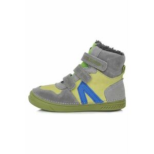 Ghete - din piele - baietei - imblanite - W040-893 - 25 - Verde imagine