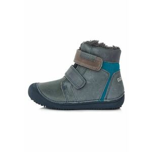 Ghete Barefoot din piele - baietei - imblanite - W063-740 - 30 - Albastru imagine