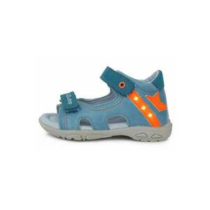 Sandale cu Luminite Baieti - din Piele - cu Scai - Albastre - AC290-101 - 20 - Albastru imagine