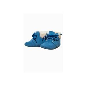 Ghetute baietei cu siret - din piele - 50758-005 - 18 - Albastru imagine