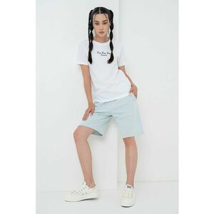 Tricou de bumbac cu logo brodat imagine