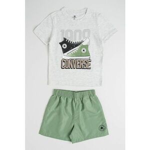 Set de tricou cu model grafic si pantaloni scurti Retro imagine