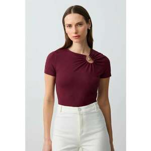 Bluza slim fit cu decolteu la baza gatului imagine