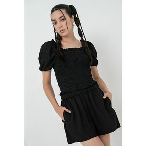 Bluza transparenta cu maneci crosetate imagine
