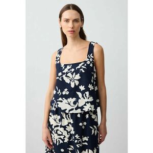 Bluza cu imprimeu si decolteu patrat imagine