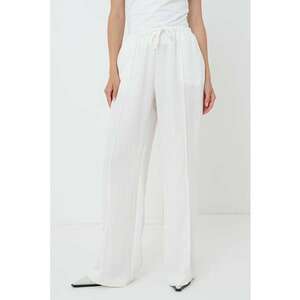 Pantaloni evazati din amestec de lyocell cu buzunare laterale imagine