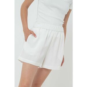 Pantaloni scurti din amestec de lyocell cu buzunare laterale imagine