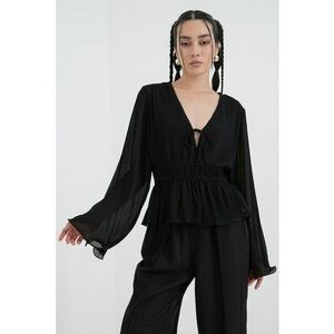 Bluza din peplum cu maneci evazate imagine