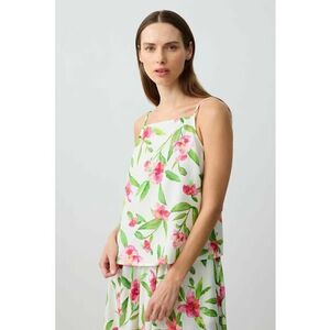 Bluza cu decolteu patrat si imprimeu floral imagine