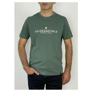 U.S. Grand POLO Tricou barbati cu imprimeu text - Regular fit imagine