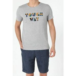 Tricou Cu Maneca Scurta De Barbati Gri Regular Fit CL1050186 8682240455035 imagine
