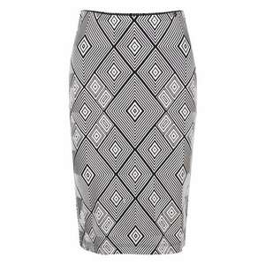 Fusta-creion din jacquard cu motive geometrice - Gri imagine