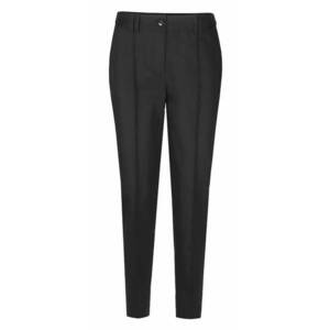 Pantaloni conici cu pliu frontal - Negru imagine