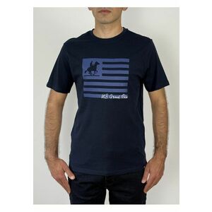 U.S. Grand POLO Tricou barbati cu imprimeu cu logo - Regular fit - Bleumarin inchis - imagine