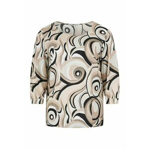 Bluza cu imprimeu abstract si maneci trei sferturi imagine