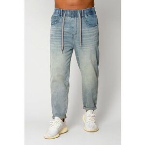 Blugi Joggly lungi cu snur Blue 17366 imagine