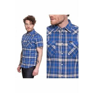 Camasa Barbati - Ss Western - Croi: Regular Fit - Stil: Regular - Inchidere: Capse - Compozitie Material: 100% Bumbac - Albastru - 1 Bucata imagine