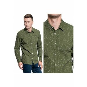 Camasa Barbati - Casper Chambray - Croi: Regular Fit - Stil: Drept - Inchidere: Nasturi - Compozitie Material: 100% Bumbac - Verde - 1 Bucata imagine