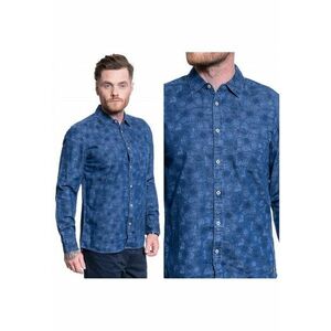 Camasa Barbati - Casper Denim Aop - Croiala Regulara - Nasturi - 1 Buzunar - 100% Bumbac - Albastru Deschis imagine