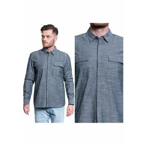 Camasa Barbati - Casper Chambray - Croi: Regular Fit - Inchidere: Nasturi - Compozitie Material: 100% Bumbac - Numar De Buzunare: 2 - Culoare: Gri imagine