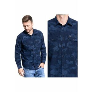 Camasa Barbati - Camasa De Lucru - Croi: Regular Fit - Inchidere: Nasturi - Compozitie Material: 100% Bumbac - Numar De Buzunare: 2 - Albastra - 1 Bucata imagine