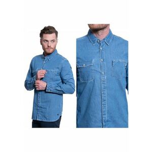 Camasa Din Denim - Casper Dnm Hipster - Croi: Regular Fit - Inchidere: Nasturi - Numar De Buzunare: 2 - Material: 100% Bumbac - Albastru - 1 Bucata imagine