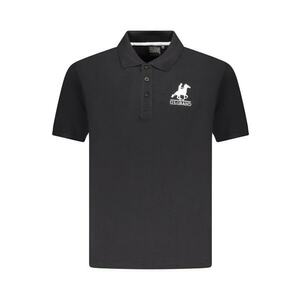 U.S. Grand POLO Tricou polo barbati cu logo brodat - din bumbac - Regular fit - Negru - imagine