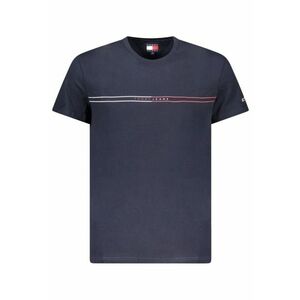 Tricou barbati - cu imprimeu si mini logo pe maneca imagine