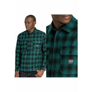 Camasa Din Material - Overshirt Workwear - Croiala Regulara - Inchidere: Butoni - Compozitie Material: 90% Poliester - 10% Lana - Numar De Buzunare: 2 - Multicolor - 1 Bucata imagine