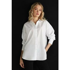 Camasa Cu Maneca Lunga De Dama Alb Regular Fit - imagine