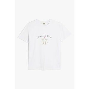 Tricou din bumbac cu imprimeu cu iepuri imagine