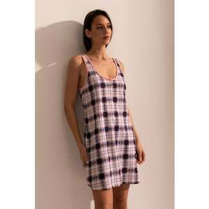 Camasa de noapte cu model tartan si carouri imagine