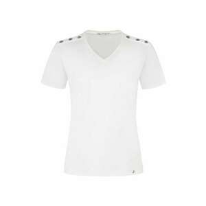 Tricou din amestec de lyocell si bumbac - cu nasturi decorativi imagine