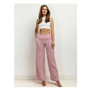 Pantaloni texturati cu croiala ampla imagine