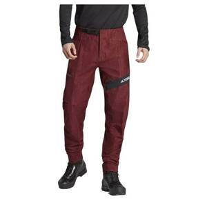 Pantaloni sport trekking - impermeabili - rezistenti la vant - visiniu - 87% nailon - 13% elastan imagine