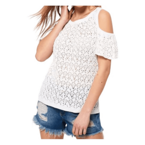 Bluza cu design cu decupaje pe umeri - imagine