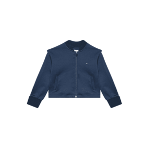 Bluza cu fermoar si terminatii striate - imagine