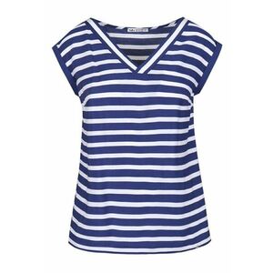 Tricou cu decolteu in V si dungi imagine