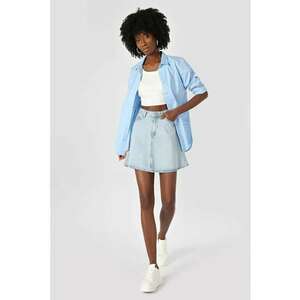 Camasa Cu Maneca Lunga De Dama Albastru Relaxed Fit Cl1062904 8683197629319 imagine