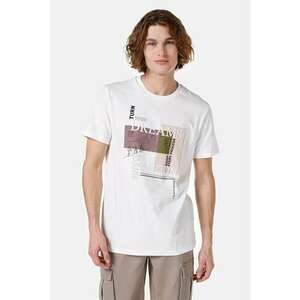 Tricou Cu Maneca Scurta De Barbati Alb Regular Fit Cl1066842 8684112001203 imagine