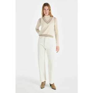 Pantaloni De Dama Alb Regular Fit Cl1060734 8683197847201 imagine