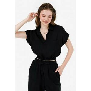 Camasa Cu Maneca Scurta De Dama Negru Regular Fit CL1068934 imagine