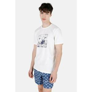 Tricou Cu Maneca Scurta De Barbati Alb Regular Fit CL1069377 imagine